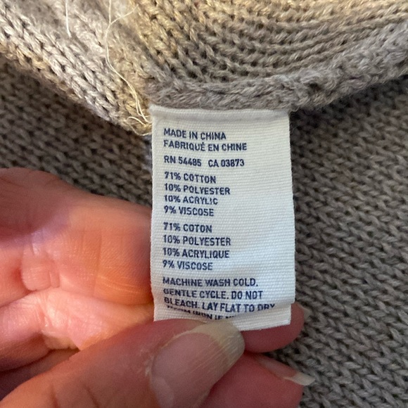 American Eagle Outfitters Long Gray Oversized Cardigan Sweater Small Petite - Picture 5 of 10